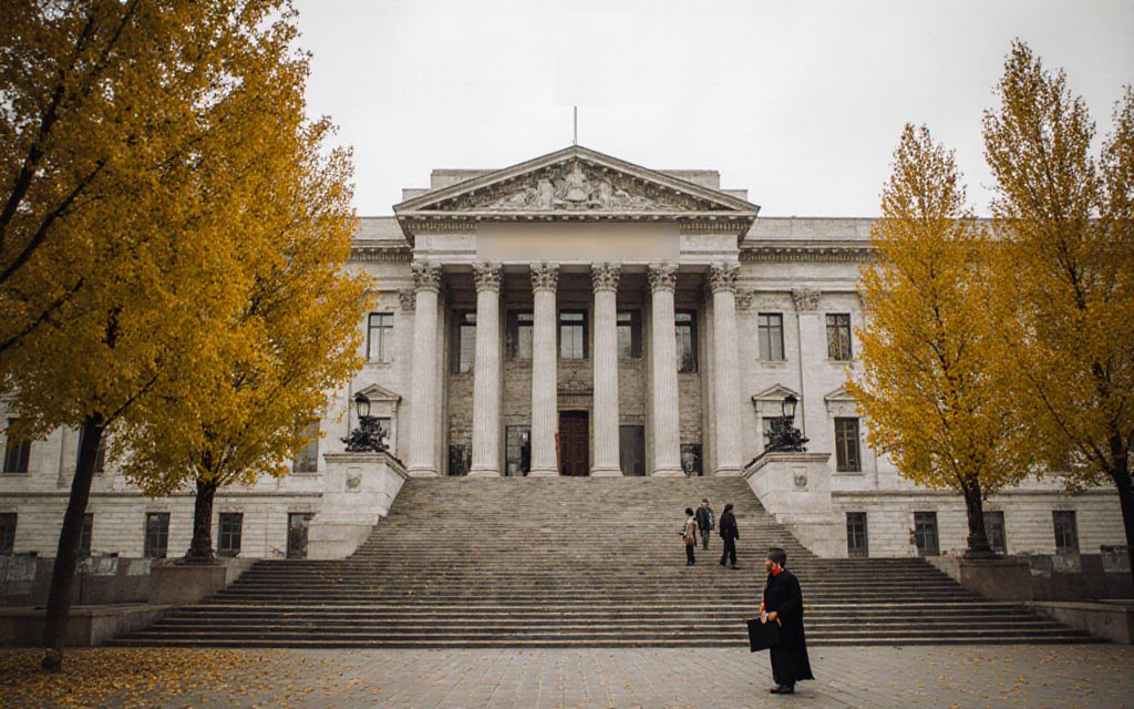 The Hall of Justice on Liberty Boulevard, where the Supreme Court sits.